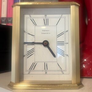 Tiffany & Co Portfolio Brass Desk Clock